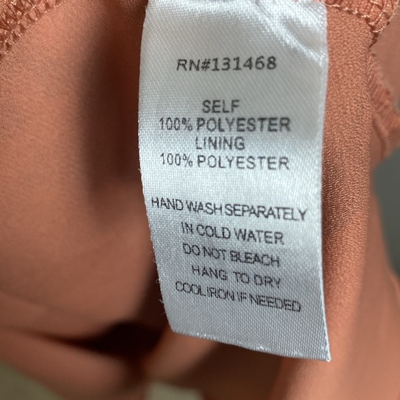 VICI Floral Tie Front Cutout Midi Dress Rust Multi Color Size M - Picture 12 of 14